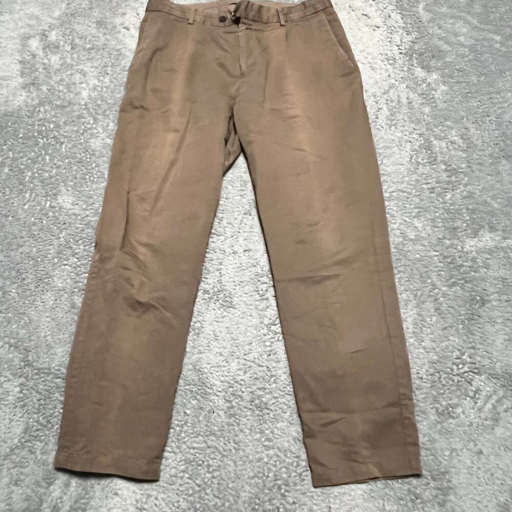 Suitsupply Pleated Pants Mens 32x29 Tessuti Di Sondrio linen blend trouser *flaw